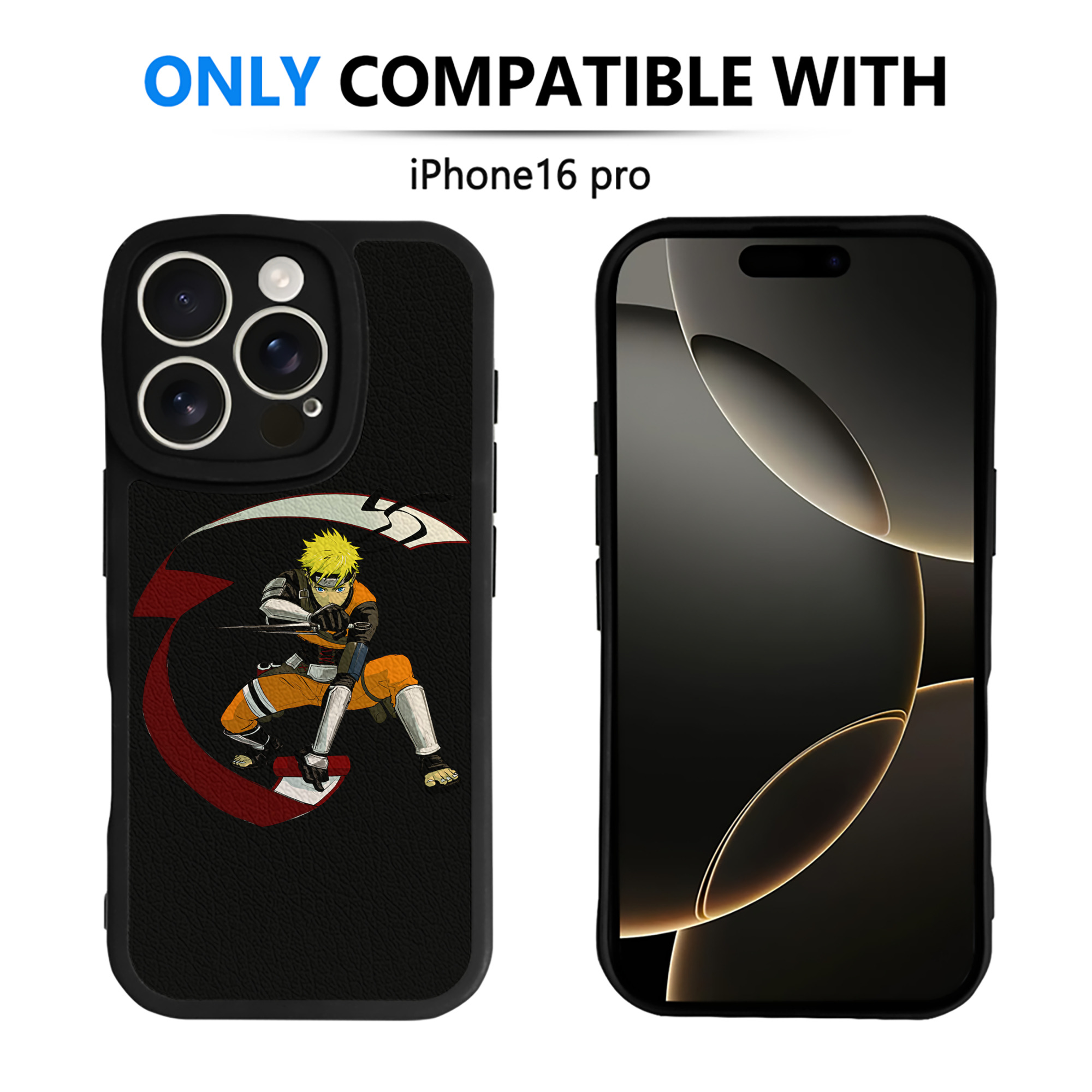 （画像用） NARUTO -ナルト- うずまき ナルト Uzumaki Naruto 【iPhone 16シリーズ対応】シリコンスマホケース（レザー調） 材質：シリコン